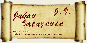 Jakov Vatazević vizit kartica